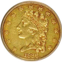 1836 $2 1/2 Block 8 XF40 PCGS