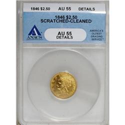 1846 $2 1/2 AU55 ANACS