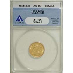 1852 $2 1/2 AU55 ANACS
