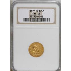 1872-S $2 1/2 XF45 NGC
