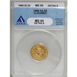 1886 $2 1/2 MS60 ANACS