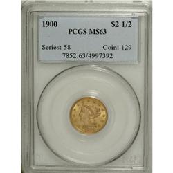 1900 $2 1/2 MS63 PCGS