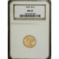 1903 $2 1/2 MS62 NGC