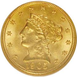 1905 $2 1/2 MS62 NGC