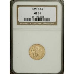 1909 $2 1/2 MS61 NGC