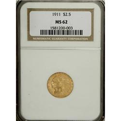1911 $2 1/2 MS62 NGC