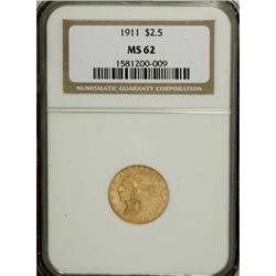 1911 $2 1/2 MS62 NGC