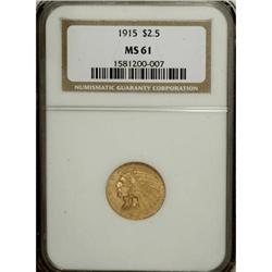 1915 $2 1/2 MS61 NGC