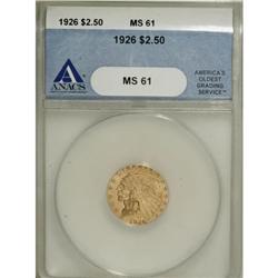 1926 $2 1/2 MS61 ANACS