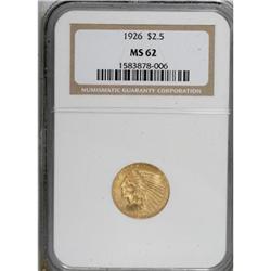 1926 $2 1/2 MS62 NGC