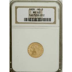 1929 $2 1/2 MS63 NGC