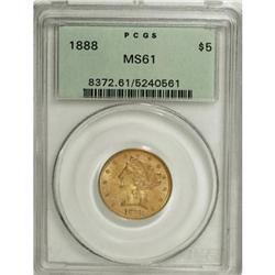 1888 $5 MS61 PCGS