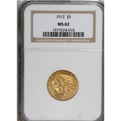 1912 $5 MS62 NGC