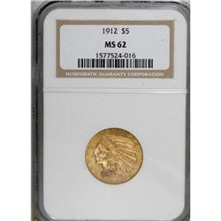 1912 $5 MS62 NGC
