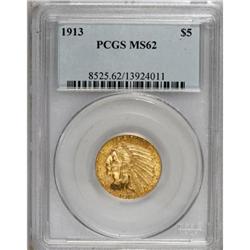 1913 $5 MS62 PCGS