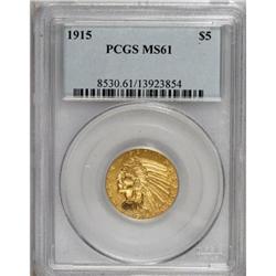 1915 $5 MS61 PCGS