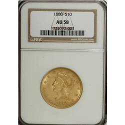 1880 $10 AU58 NGC