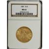 Image 1 : 1881 $10 MS61 NGC