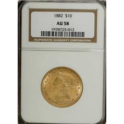 1882 $10 AU58 NGC