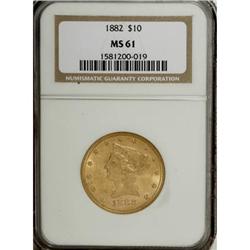 1882 $10 MS61 NGC