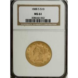 1888-S $10 MS61 NGC