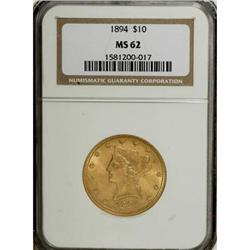 1894 $10 MS62 NGC