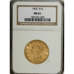 1902 $10 MS61 NGC
