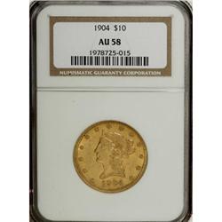 1904 $10 AU58 NGC