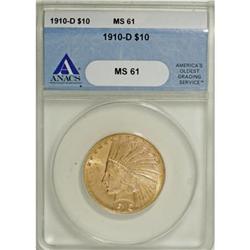 1910-D $10 MS61 ANACS
