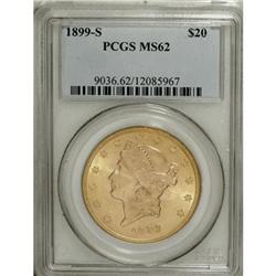 1899-S $20 MS62 PCGS