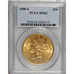 1900-S $20 MS62 PCGS