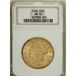 1903 $20 MS62 NGC