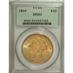 1904 $20 MS63 PCGS