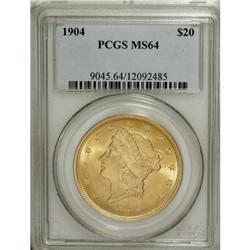 1904 $20 MS64 PCGS
