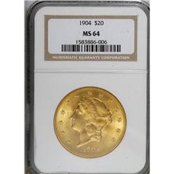 1904 $20 MS64 NGC