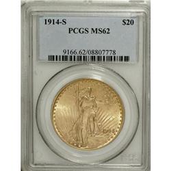 1914-S $20 MS62 PCGS