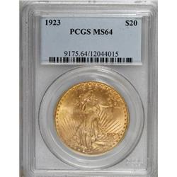 1923 $20 MS64 PCGS