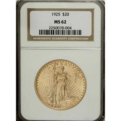 1925 $20 MS62 NGC