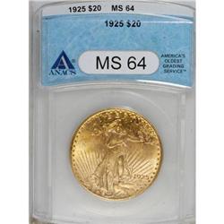 1925 $20 MS64 ANACS