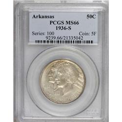 1936-S 50C Arkansas MS66 PCGS