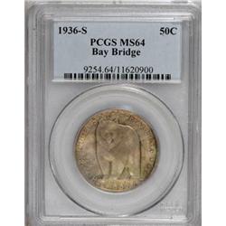 1936-S 50C Bay Bridge MS64 PCGS