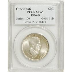 1936-D 50C Cincinnati MS65 PCGS