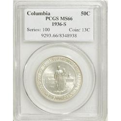 1936-S 50C Columbia MS66 PCGS