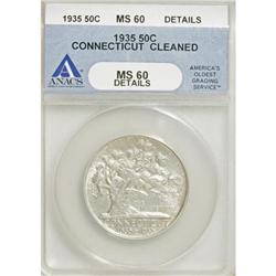 1935 50C Connecticut MS60 ANACS