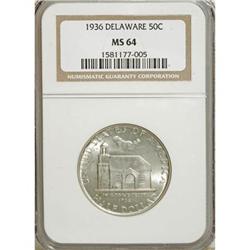 1936 50C Delaware MS64 NGC