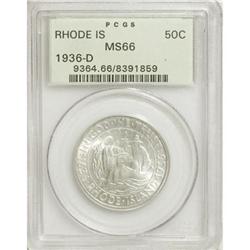 1936-D 50C Rhode Island MS66 PCGS