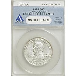 1925 50C Vancouver MS60 ANACS