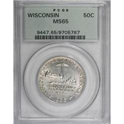 1936 50C Wisconsin MS65 PCGS
