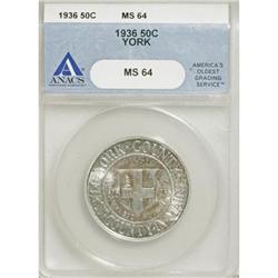 1936 50C York MS64 ANACS