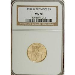 1992-W G$5 Olympic Gold Five Dollar MS70 NGC
